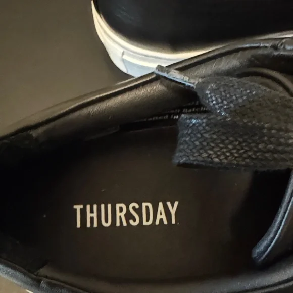 Thursday Boot Company Black Leather Sneakers, Like New, Men’s Sz 9.5 - Picture 5 of 16